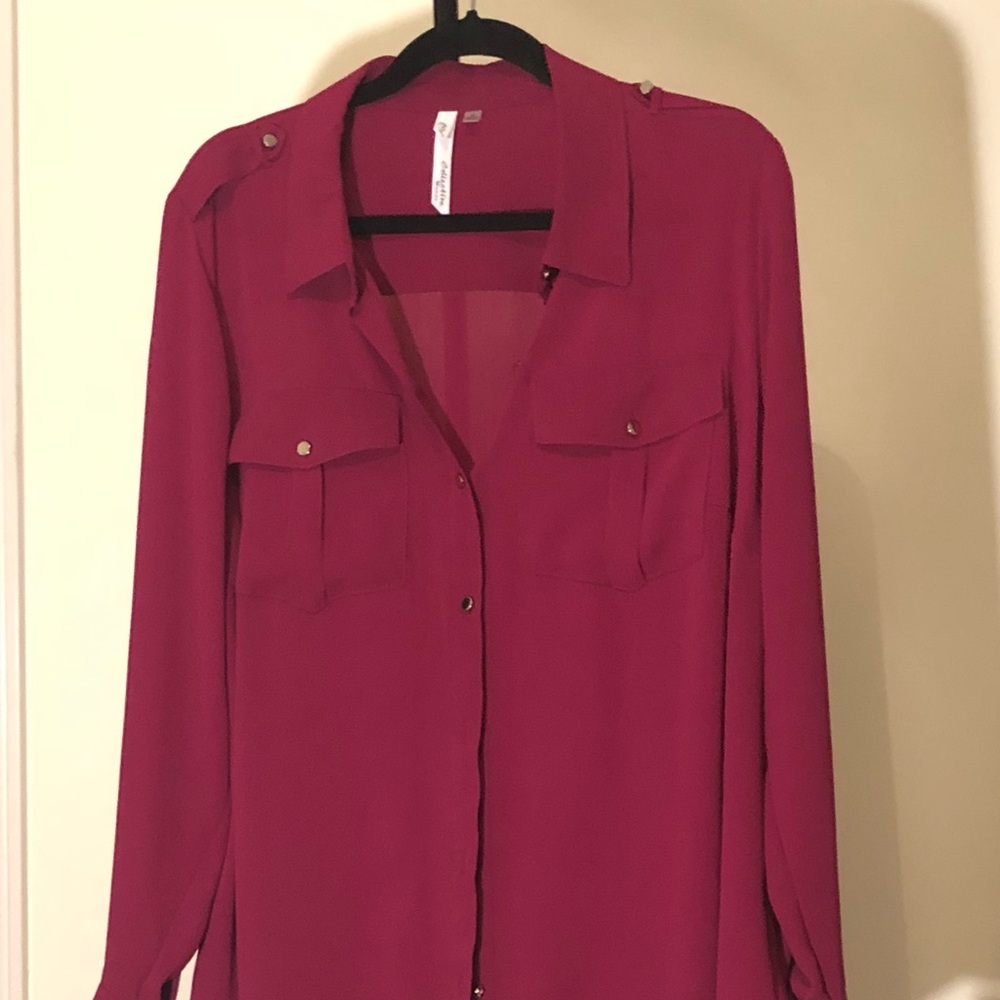 NWT burgundy blouse